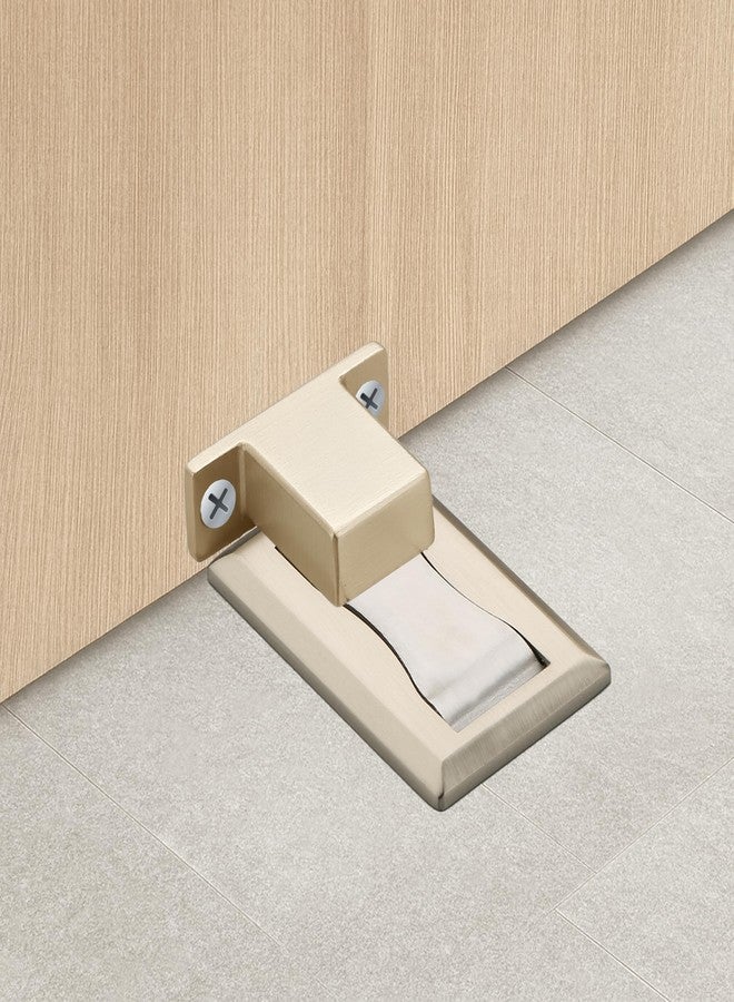 FITTINGO Premium Concealed Magnetic Door Stopper/Door Stopper Magnetic/Stainless Steel Floor Mount Door Magnet/Stylish Stopper for Home/Office and Hotels - Matt Finish - Square - (Pack of 1) - Image 1